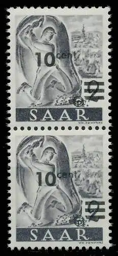 SAARLAND 1947 Nr 226ZII postfrisch SENKR PAAR 81B012