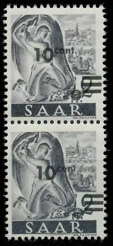 SAARLAND 1947 Nr 226ZII postfrisch SENKR PAAR 81B01A