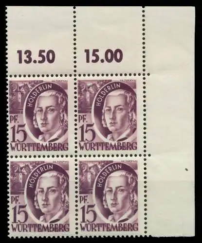 FZ WÜRTTEMBERG 1. AUSGABE SPEZIALISIERT Nr 5 postfrisch 81B0E2
