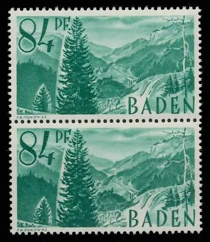 FZ BADEN 1. AUSGABE SPEZIALISIERT Nr 12yvI + 12 81B142