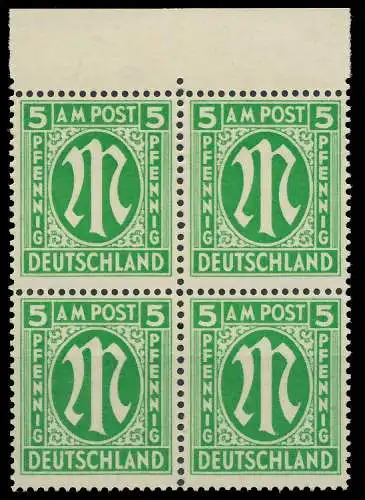 BIZONE AM-POST Nr 12-Fy postfrisch VIERERBLOCK ORA 81B1D2