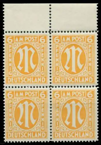 BIZONE AM-POST Nr 13-Az postfrisch VIERERBLOCK ORA 81B262