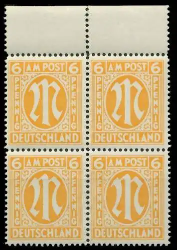 BIZONE AM-POST Nr 13-Az postfrisch VIERERBLOCK ORA 81B272