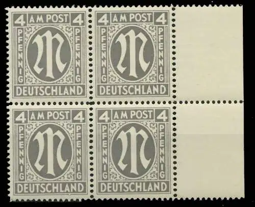 BIZONE AM-POST Nr 11-Az postfrisch VIERERBLOCK SRA 81B282