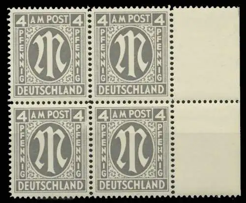 BIZONE AM-POST Nr 11-Az postfrisch VIERERBLOCK SRA 81B286