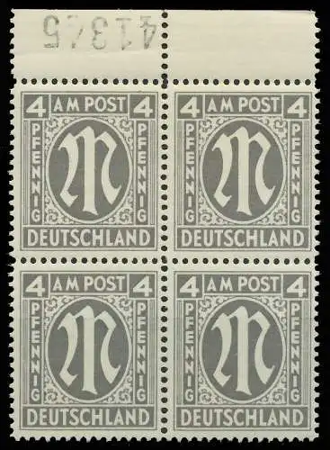 BIZONE AM-POST Nr 11-Az postfrisch VIERERBLOCK ORA 81B29A