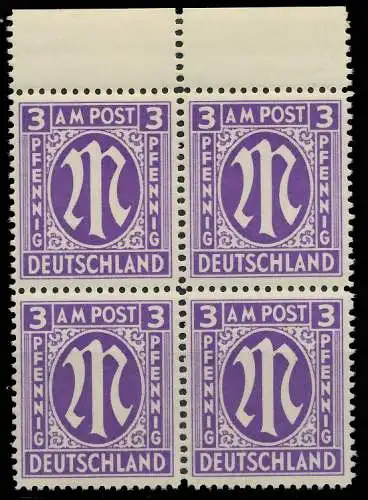 BIZONE AM-POST Nr 10-Az postfrisch VIERERBLOCK ORA 81B2D6