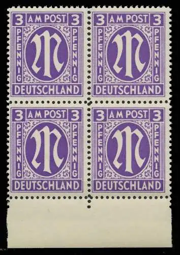 BIZONE AM-POST Nr 10-Az postfrisch VIERERBLOCK URA 81B2DA