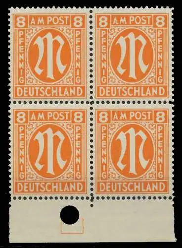 BIZONE AM-POST Nr 14-Fy postfrisch VIERERBLOCK SRA 81B2FA