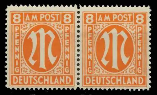 BIZONE AM-POST Nr 14-Fy postfrisch WAAGR PAAR 81B316