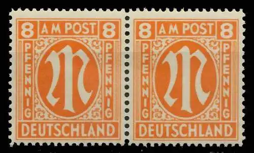 BIZONE AM-POST Nr 14-Fy postfrisch WAAGR PAAR 81B322