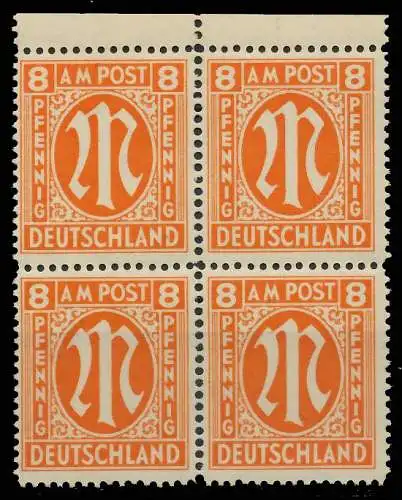 BIZONE AM-POST Nr 14-By postfrisch VIERERBLOCK 81B362
