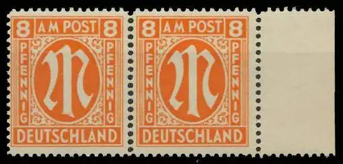 BIZONE AM-POST Nr 14-By postfrisch WAAGR PAAR SRA 81B376