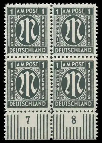 BIZONE AM-POST Nr 16Bz postfrisch VIERERBLOCK URA 81E38E