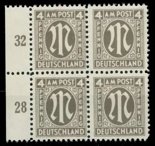 BIZONE AM-POST Nr 18Az postfrisch VIERERBLOCK SRA 81E3AE