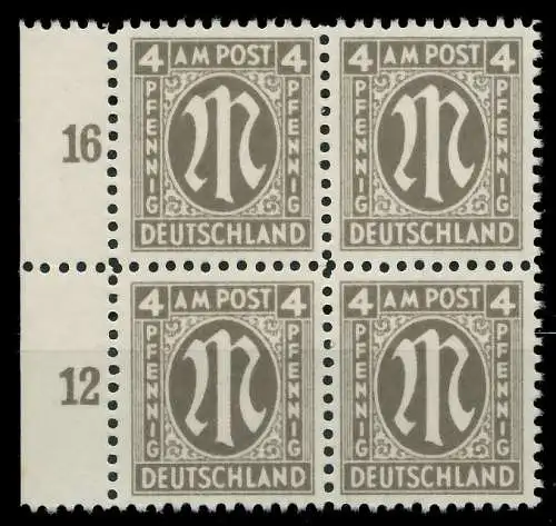 BIZONE AM-POST Nr 18Az postfrisch VIERERBLOCK SRA 81E3BE