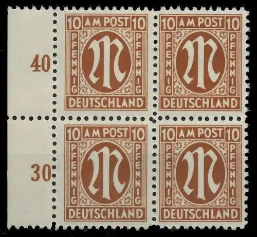 BIZONE AM-POST Nr 22Az postfrisch VIERERBLOCK SRA 81E3D2