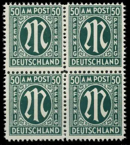 BIZONE AM-POST Nr 32bBz postfrisch VIERERBLOCK 81E406