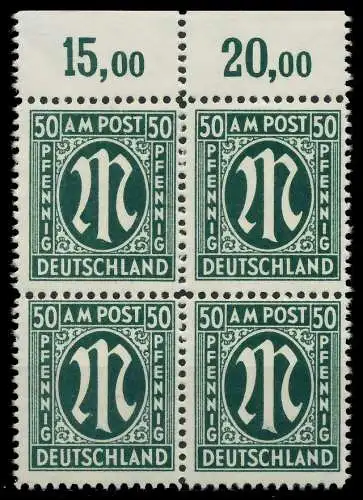 BIZONE AM-POST Nr 32bBz postfrisch VIERERBLOCK ORA 81E422