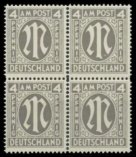 BIZONE AM-POST Nr 11-Cy postfrisch VIERERBLOCK 81E45E