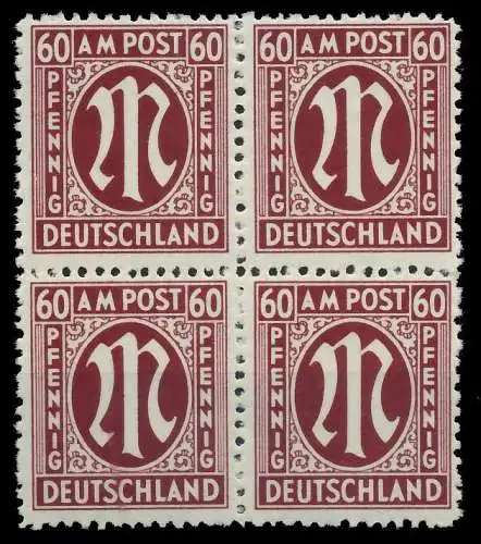 BIZONE AM-POST Nr 33bCz postfrisch VIERERBLOCK 81E472