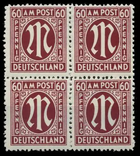 BIZONE AM-POST Nr 33bCz postfrisch VIERERBLOCK 81E47A