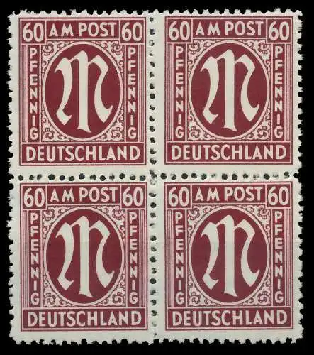 BIZONE AM-POST Nr 33bCz postfrisch VIERERBLOCK 81E48A