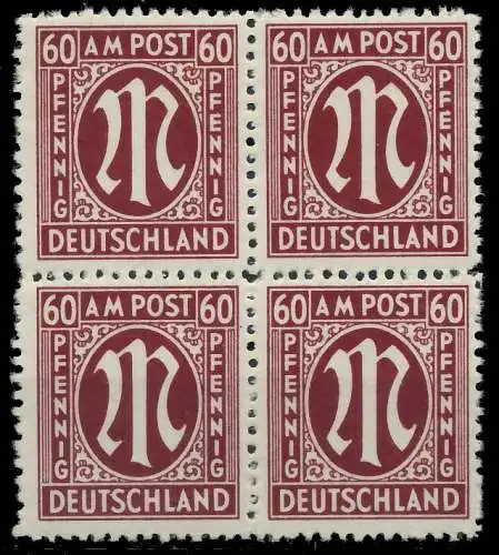BIZONE AM-POST Nr 33bCz postfrisch VIERERBLOCK 81E4AA