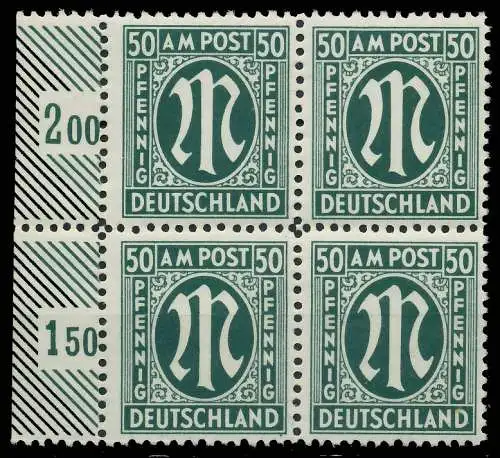 BIZONE AM-POST Nr 32bAz postfrisch VIERERBLOCK SRA 81E4F2