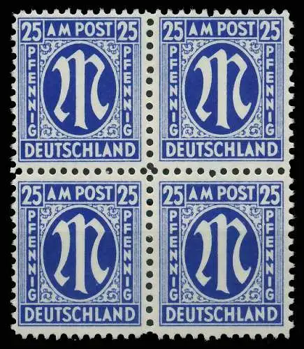 BIZONE AM-POST Nr 28Cz postfrisch VIERERBLOCK 81E51E