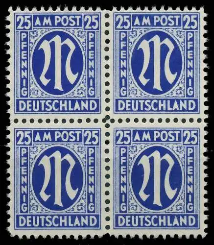 BIZONE AM-POST Nr 28Cz postfrisch VIERERBLOCK 81E546