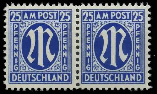 BIZONE AM-POST Nr 28Cz postfrisch WAAGR PAAR 81E556