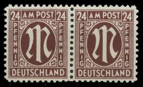 BIZONE AM-POST Nr 27Az postfrisch WAAGR PAAR 81E5CA