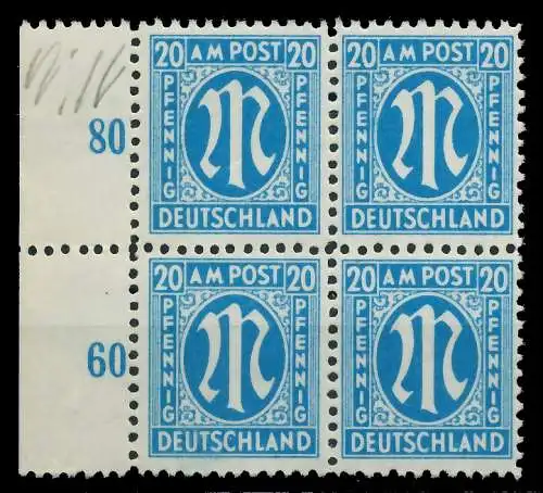 BIZONE AM-POST Nr 26bAz postfrisch VIERERBLOCK SRA 81E61A