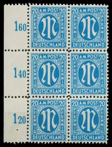 BIZONE AM-POST Nr 26bAz postfrisch 6er-BLOCK SRA 81E67A