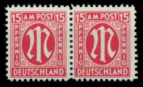 BIZONE AM-POST Nr 24Az postfrisch WAAGR PAAR 81E6AE