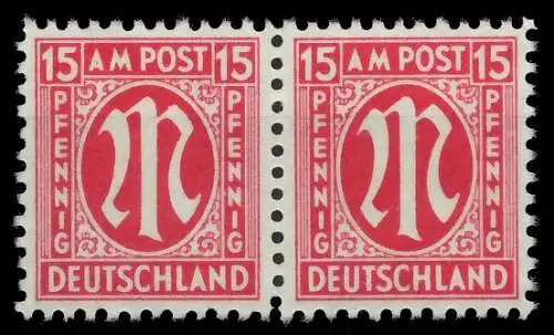 BIZONE AM-POST Nr 24Az postfrisch WAAGR PAAR 81E6B6