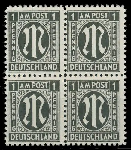 BIZONE AM-POST Nr 16Az postfrisch VIERERBLOCK 81E6C6