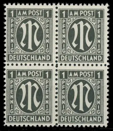 BIZONE AM-POST Nr 16Az postfrisch VIERERBLOCK 81E6CA