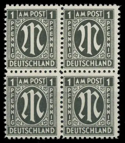 BIZONE AM-POST Nr 16Az postfrisch VIERERBLOCK 81E6D6