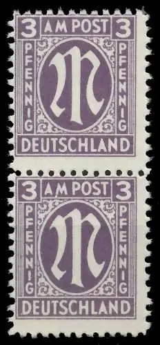 BIZONE AM-POST Nr 17aCz postfrisch SENKR PAAR 81E742
