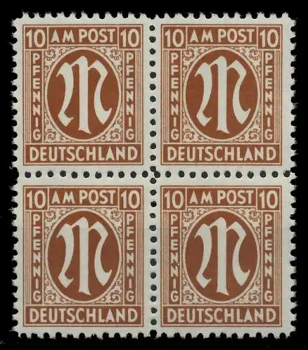 BIZONE AM-POST Nr 22Az postfrisch VIERERBLOCK 81E7CA