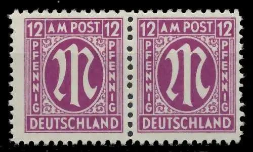 BIZONE AM-POST Nr 23Az postfrisch WAAGR PAAR 81E82E