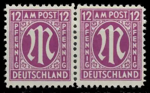 BIZONE AM-POST Nr 23Az postfrisch WAAGR PAAR 81E83E