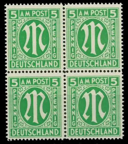 BIZONE AM-POST Nr 12-Fy postfrisch VIERERBLOCK 81E8E6