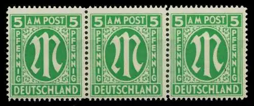 BIZONE AM-POST Nr 12-Fy postfrisch 3ER STR 81E8F2