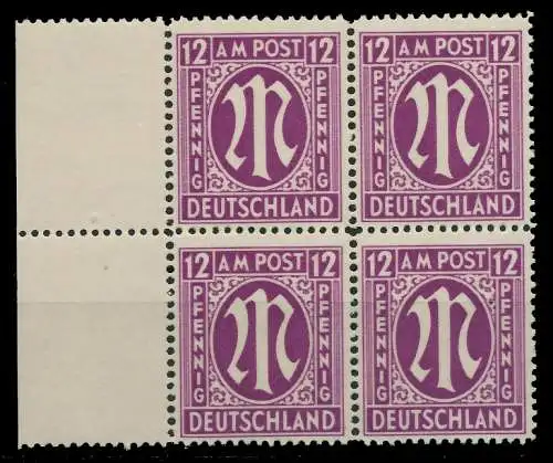 BIZONE AM-POST Nr 15bBy postfrisch VIERERBLOCK SRA 81E972