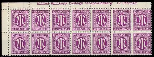 BIZONE AM-POST Nr 7zaa postfrisch SO ECKE-OLI 81EA2A