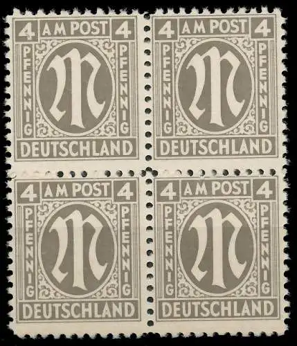 BIZONE AM-POST Nr 2z postfrisch VIERERBLOCK 81EAF6