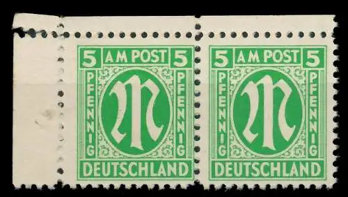 BIZONE AM-POST Nr 3z postfrisch WAAGR PAAR 81EA4E